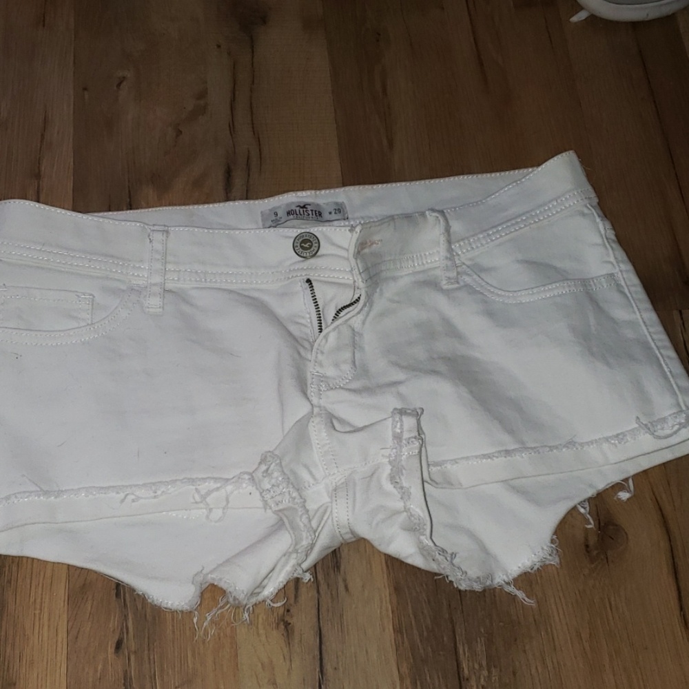 Hollister White Jean Shorts